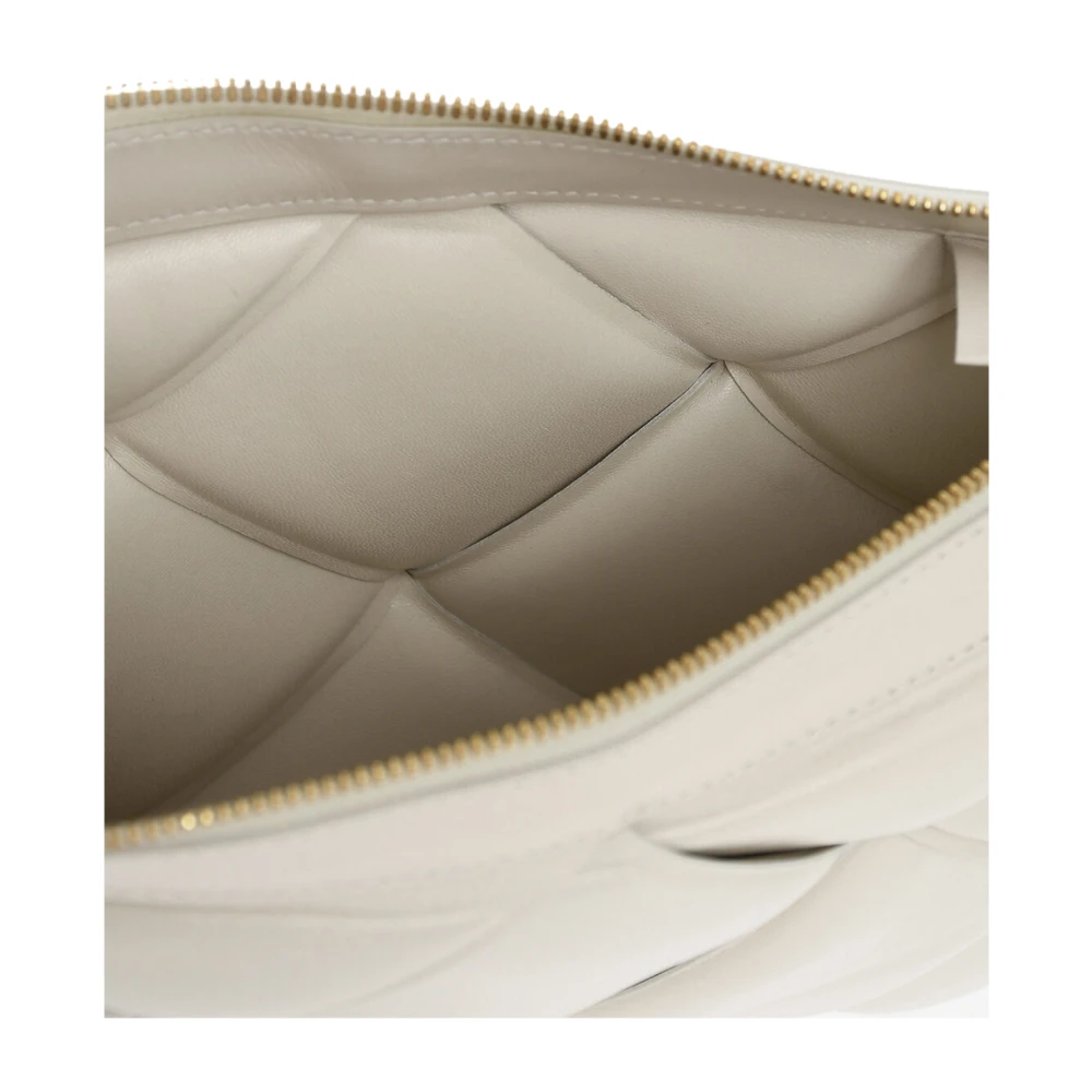Bottega Veneta Witte Intrecciato Clutch Tas White Dames