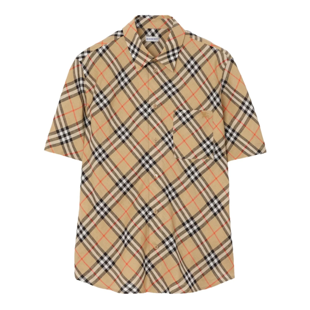 Burberry Men's Beige Roland Shirt - Short Sleeve Shirts - Xl - Shirts