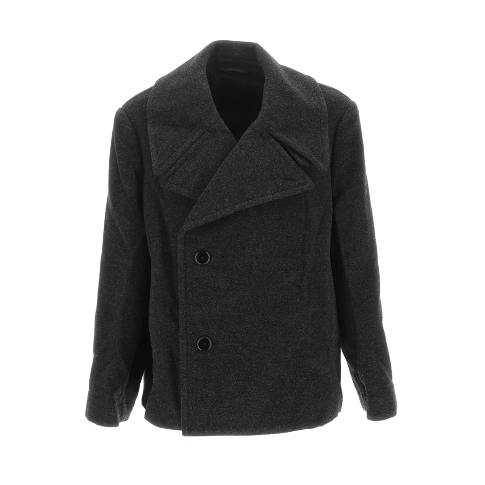 Lemaire Double-Breasted Coats Black Dames