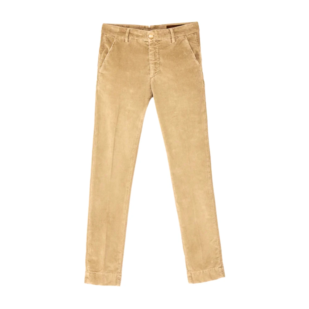 Hand Picked Fluweel Chino met Ginseng Beige Heren