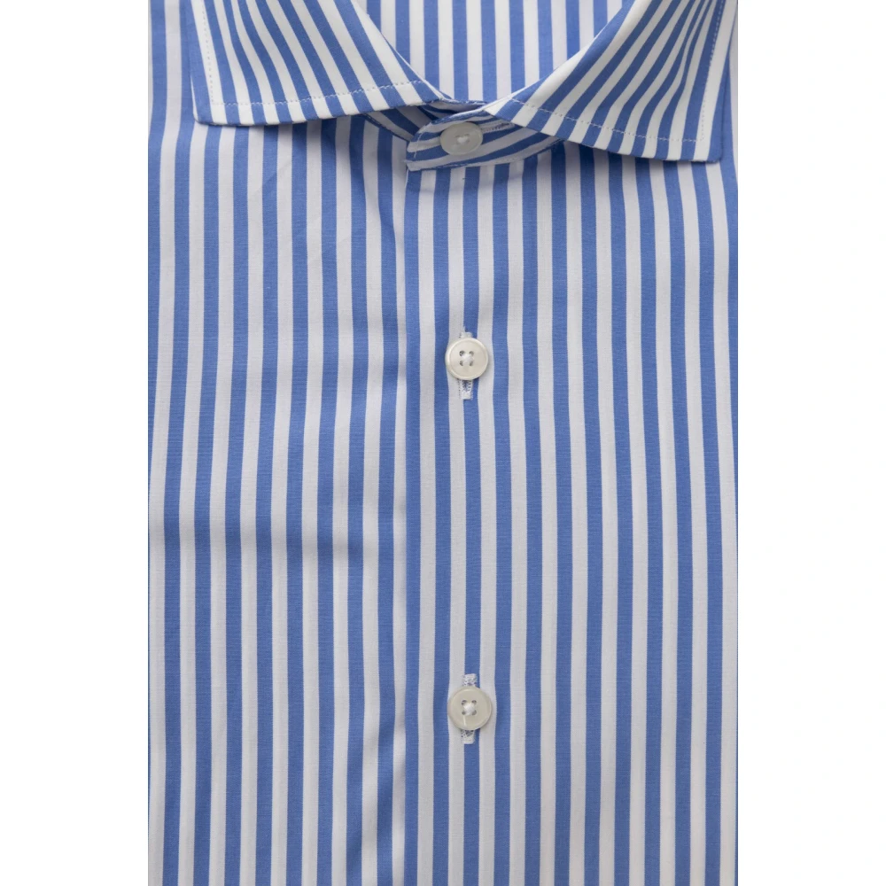 Bagutta Casual Frans Kraag Overhemd Blue Heren