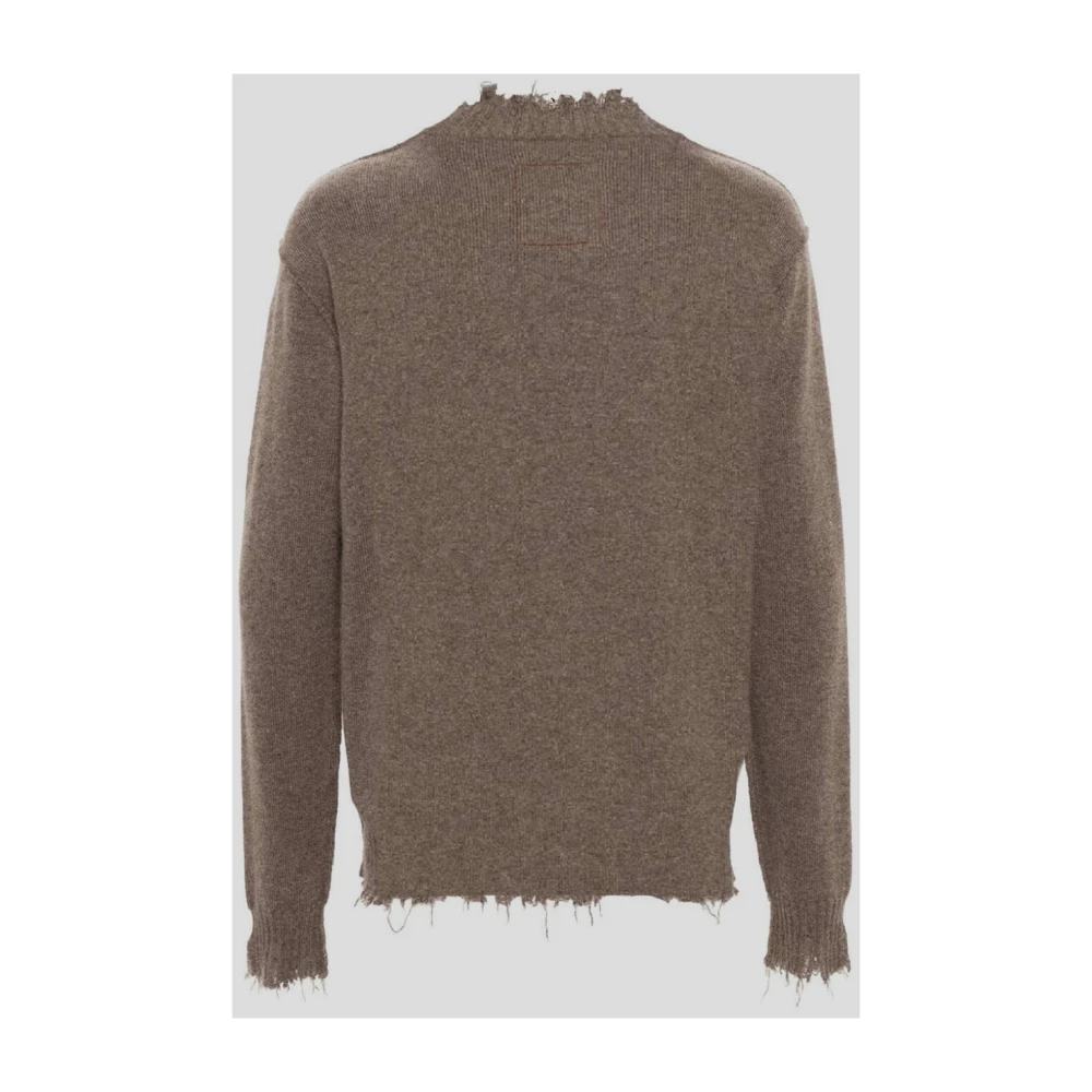 UMA Wang Kasjmier Lange Mouw Top Brown Heren
