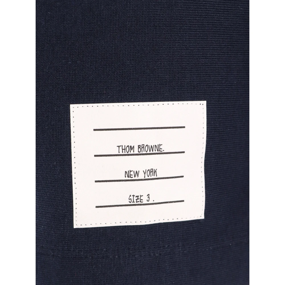 Thom Browne Iconische Gestreepte Katoenen T-shirt Blue Heren
