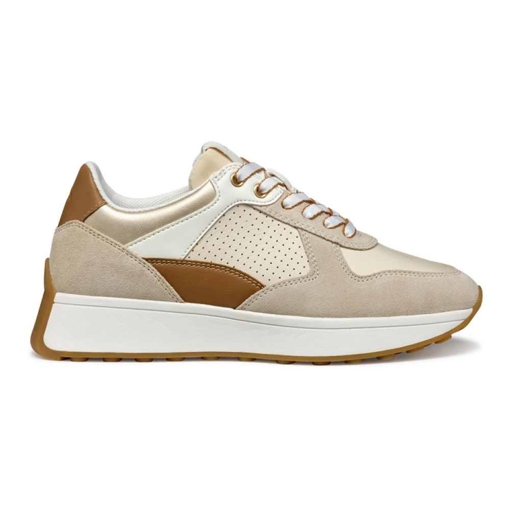 Geox Women's Beige Sneakers, 5 Uk, Amabel Stylish Shoes