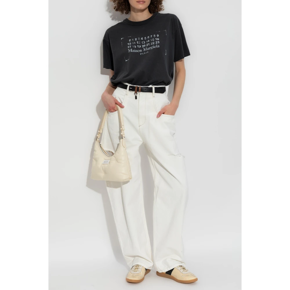 Maison Margiela T-shirt met print Gray Dames