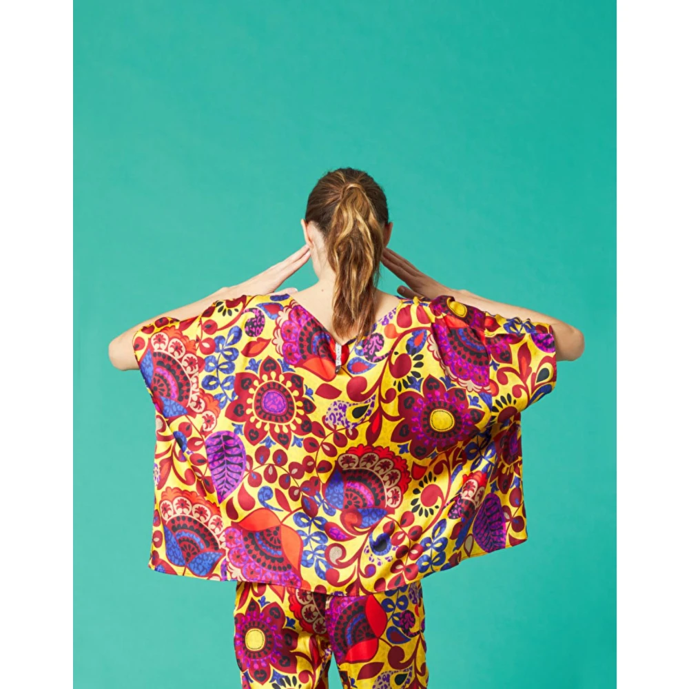 Manila Grace Doosvormige Blouse Multicolor Dames