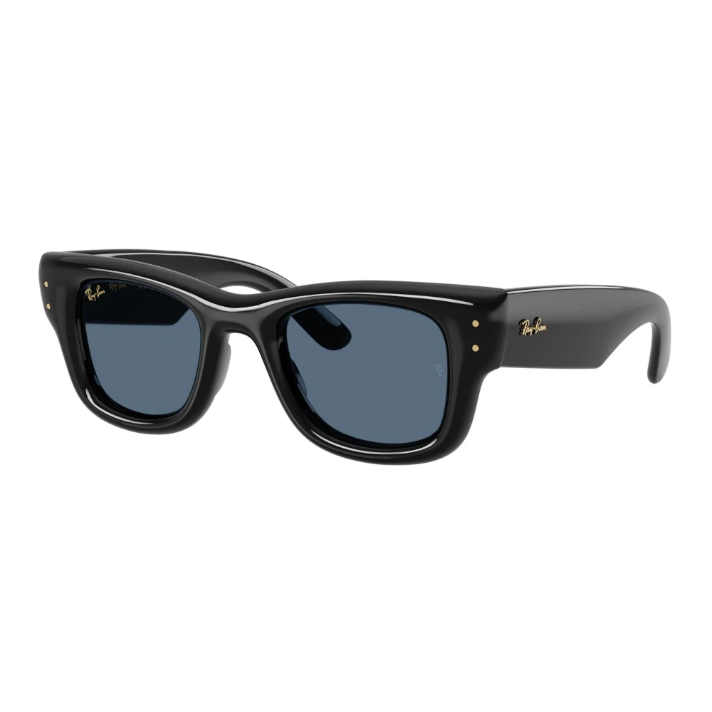 Ray - Ban Unisex Blue Ray - Ban Rb4940 Wayfarer Puffer 601/80 Sunglasses Nylon Black Squared Normal - Image 4