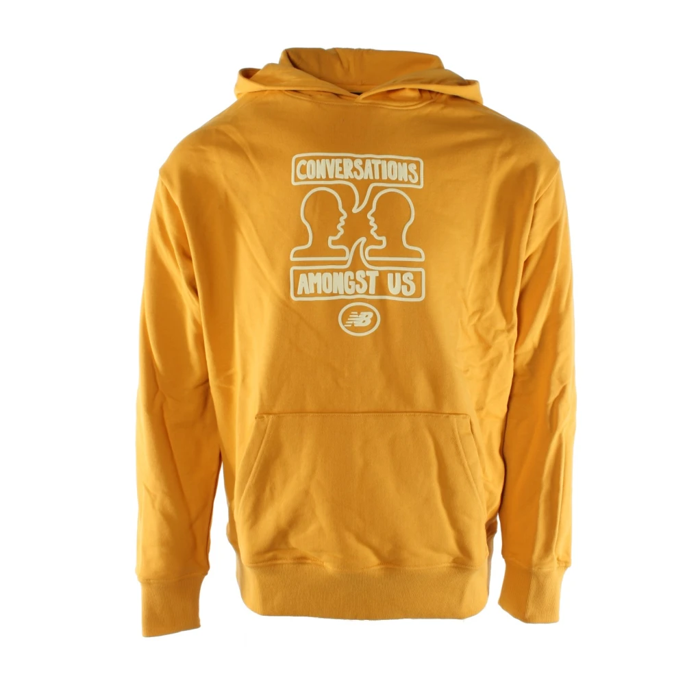 New Balance Men's Yellow Oversized Jumper Mt21928 - Hoodies - Xl - Sweatshirts & Hoodies