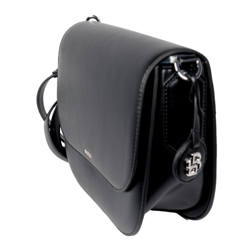 Hugo Boss Elegante Liriel Flap Crossbody Tas Zwart Black Dames
