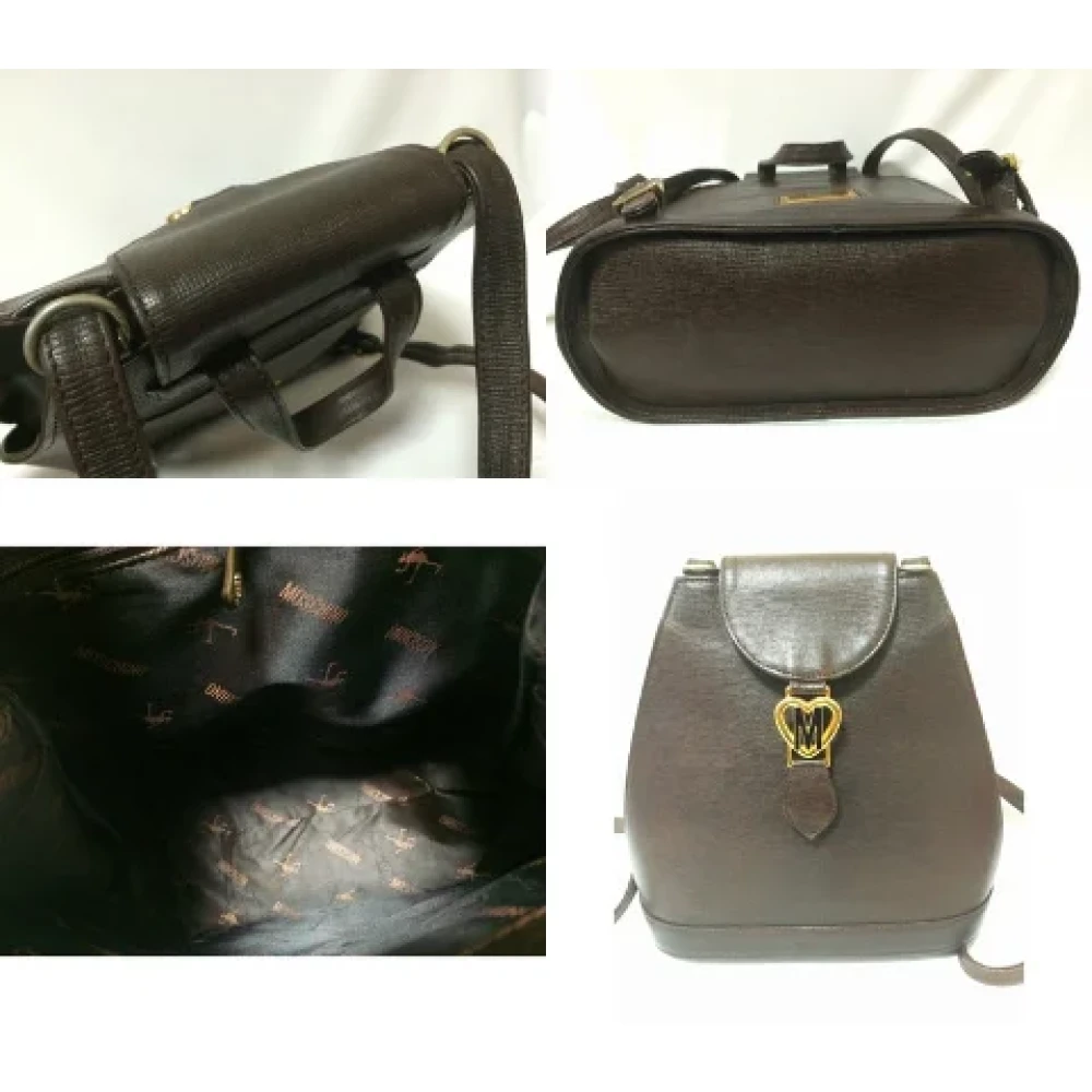 Moschino Pre-Owned Pre-owned Leather backpacks Black Dames