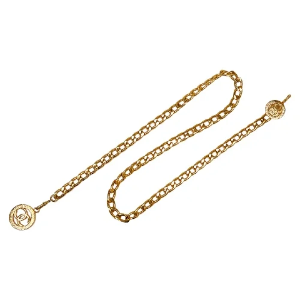 Chanel Vintage Pre-owned Metal belts Yellow Dames