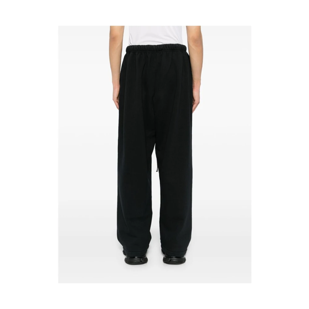 Fear Of God Zwarte Logo Print Elastische Taille Shorts Black Heren