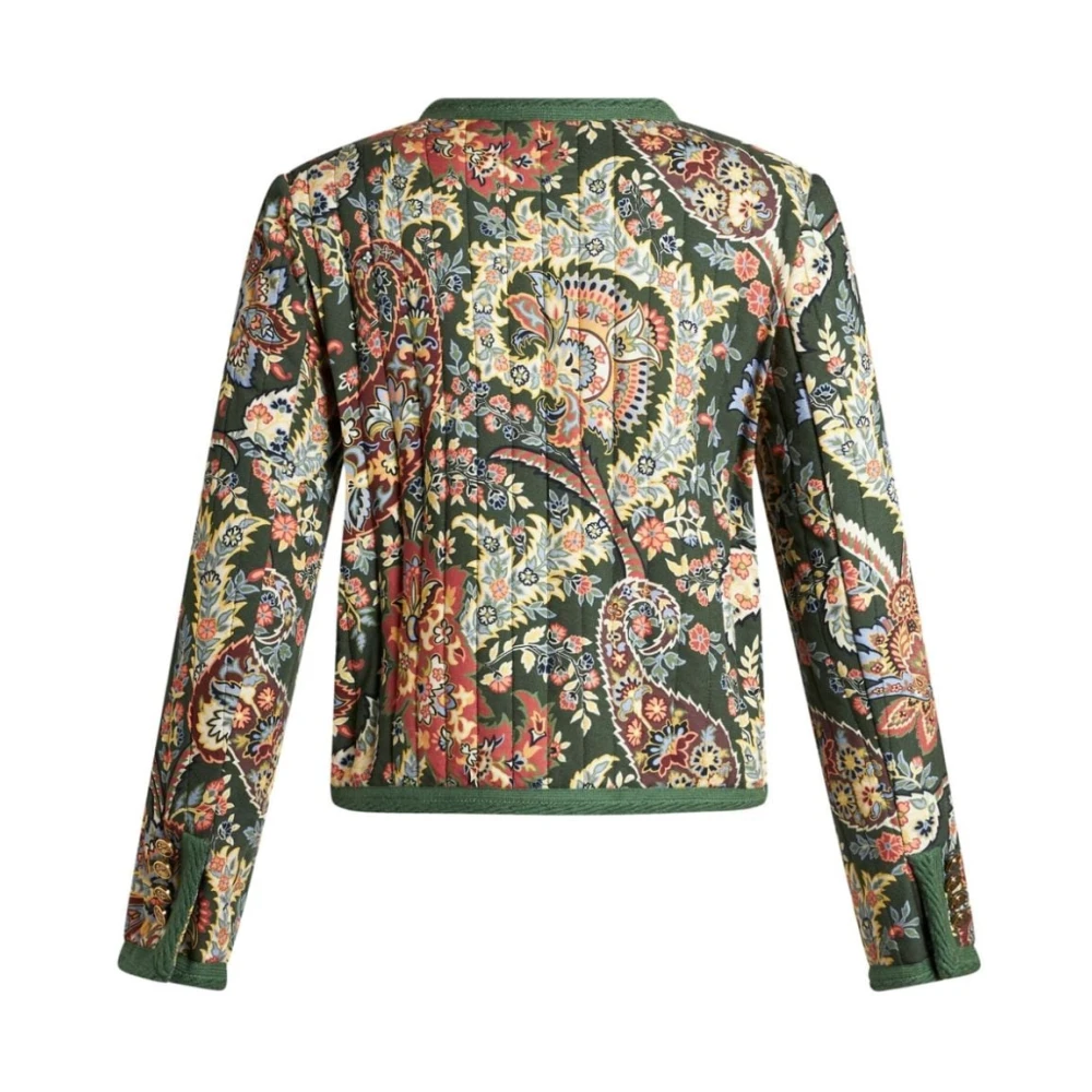 ETRO Groene Paisley Print Jas Multicolor Dames