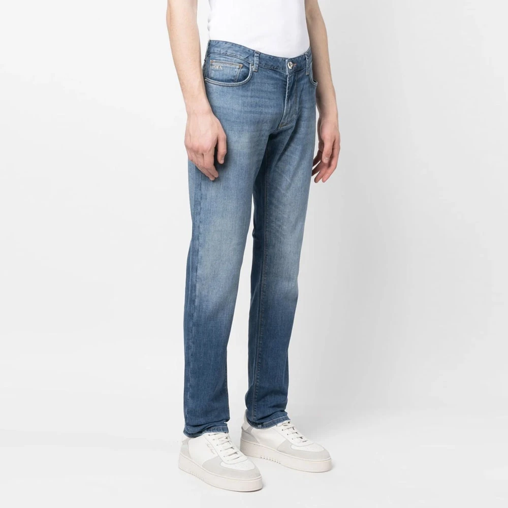 Emporio Armani Slim Fit Light Denim Jeans Blue Heren