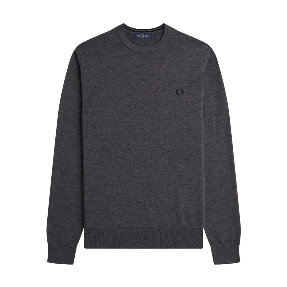 Fred Perry Donkergrijze Marl Sweaters Gray Heren