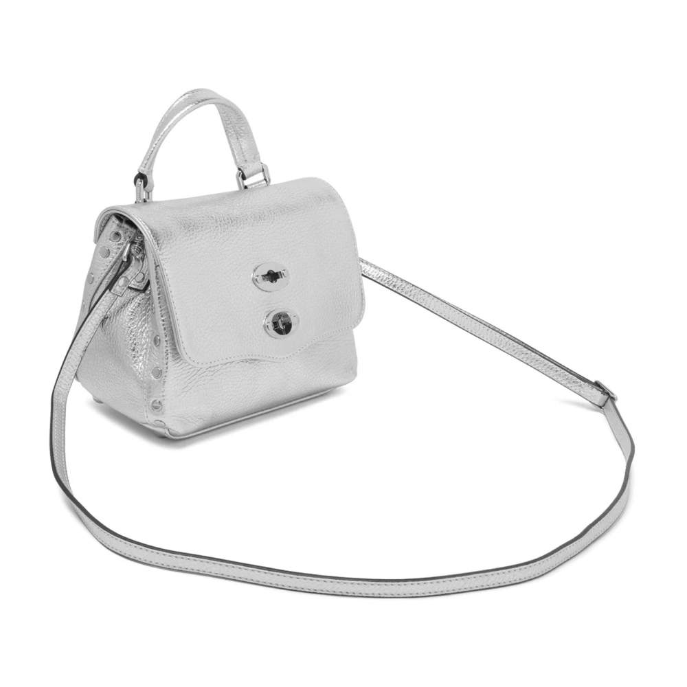 Zanellato Zilveren Postina Tas met Studs Gray Dames