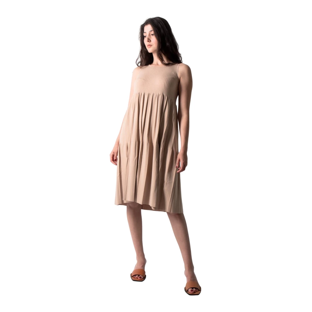 Weekend Max Mara Women's Beige Short Dresses, S, Knitted Dress