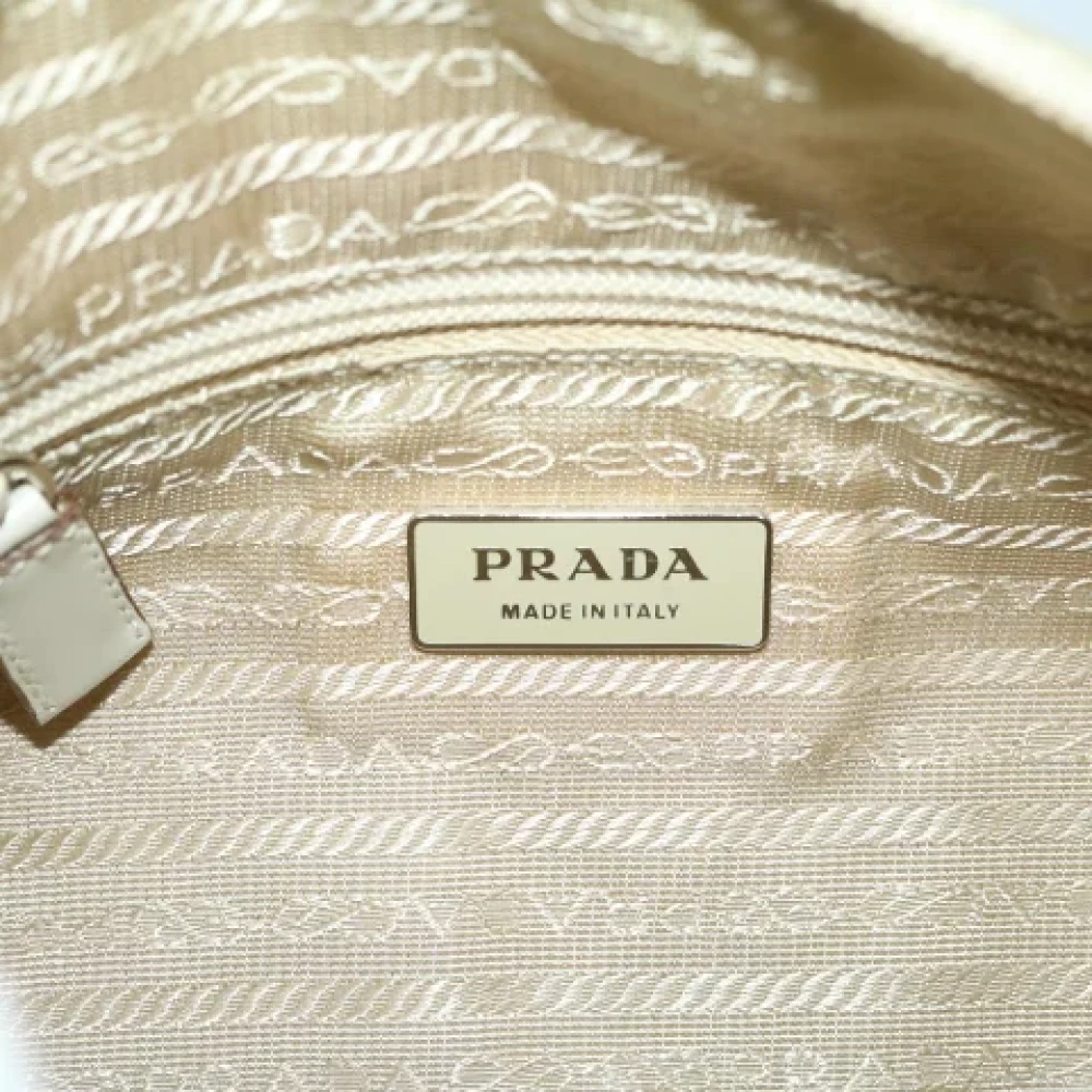 Prada Vintage Pre-owned Fabric shoulder-bags Beige Dames