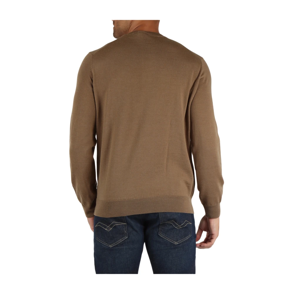 Lacoste Regular Fit Wollen Trui Brown Heren
