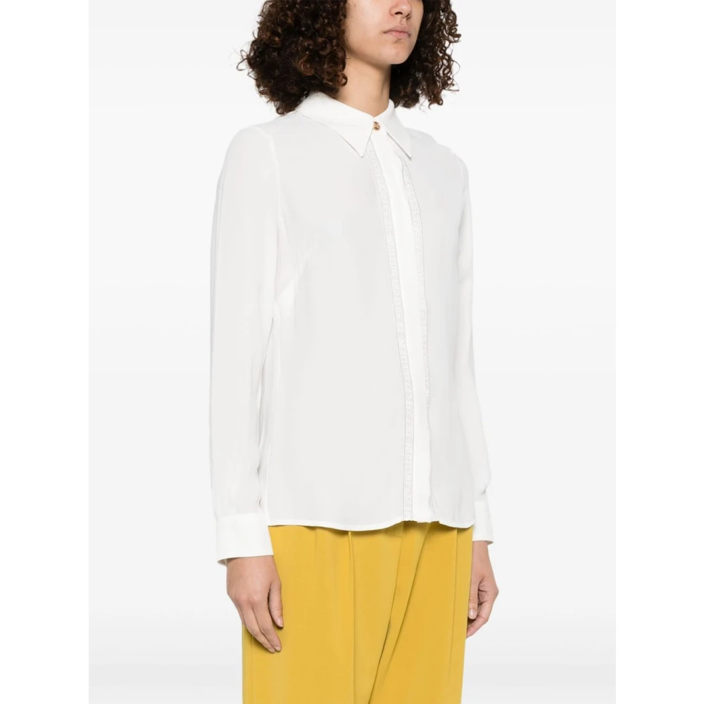 Elisabetta Franchi Ivory LS Overhemd Beige Dames
