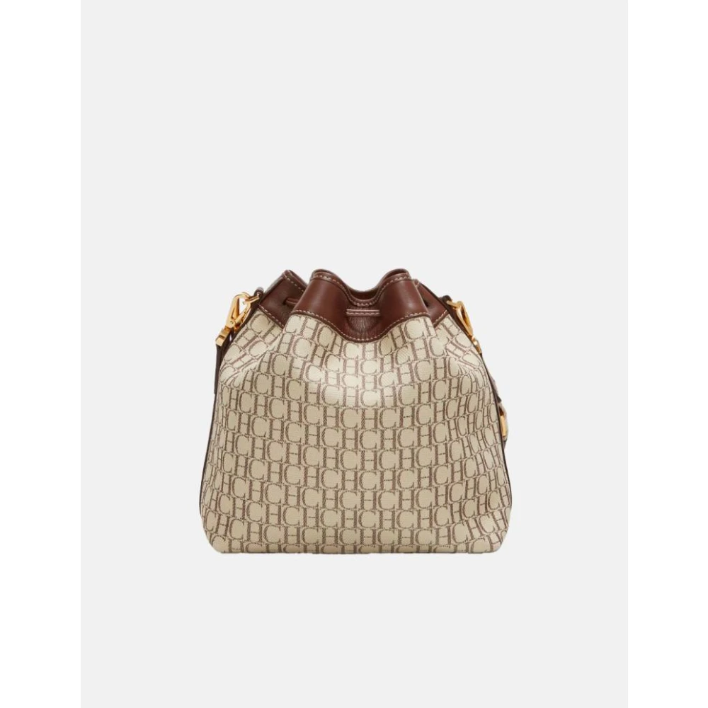Carolina Herrera Emmer Tas Little Caracas Baobab Leer Beige Dames