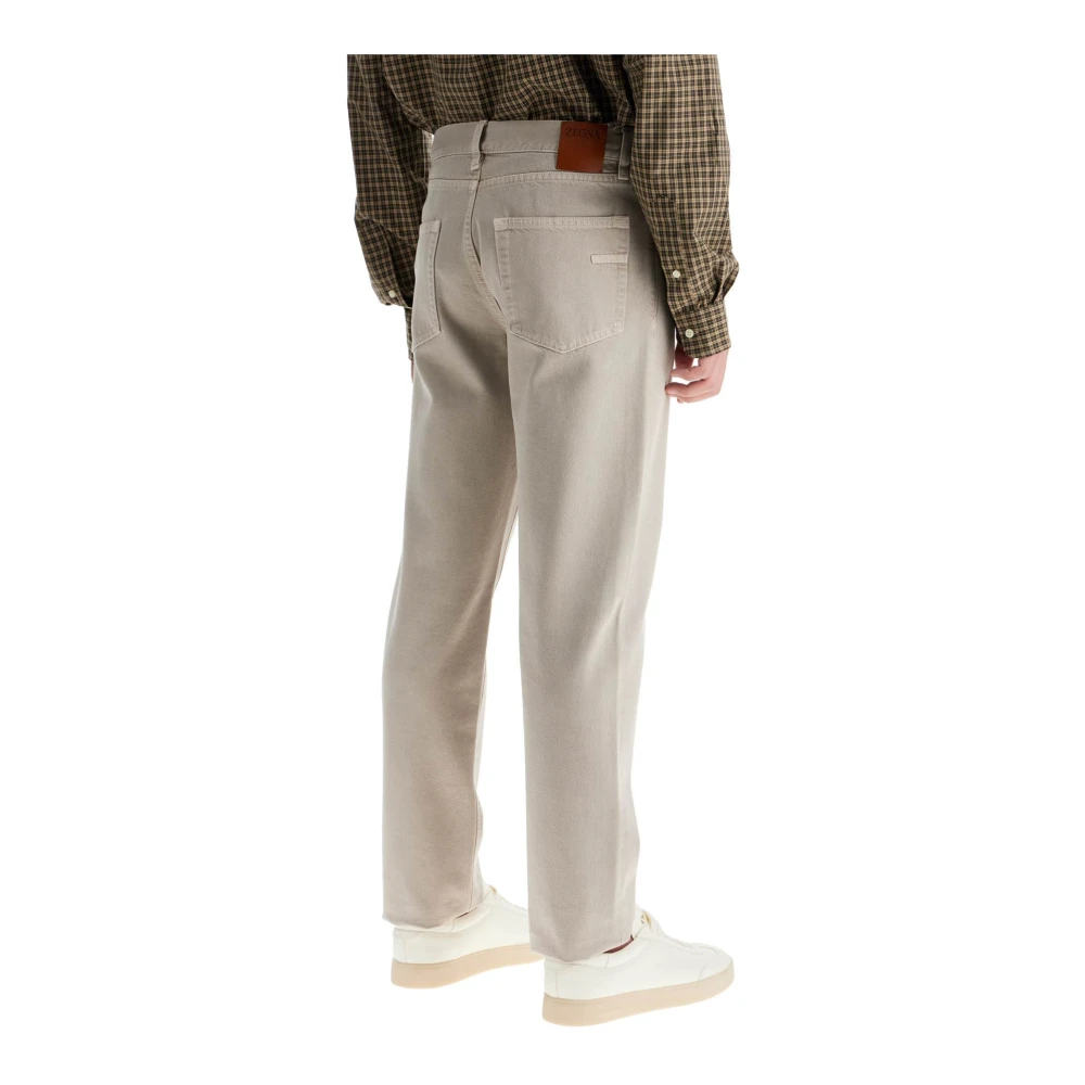 Ermenegildo Zegna Klassieke pasvorm denim jeans Beige Heren