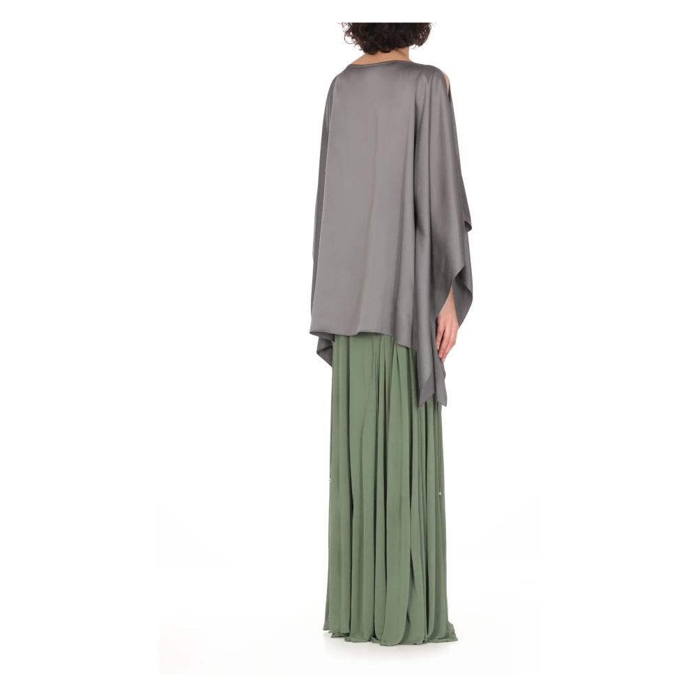 Lanvin Grijze Batwing Mouw Blouse Gray Dames