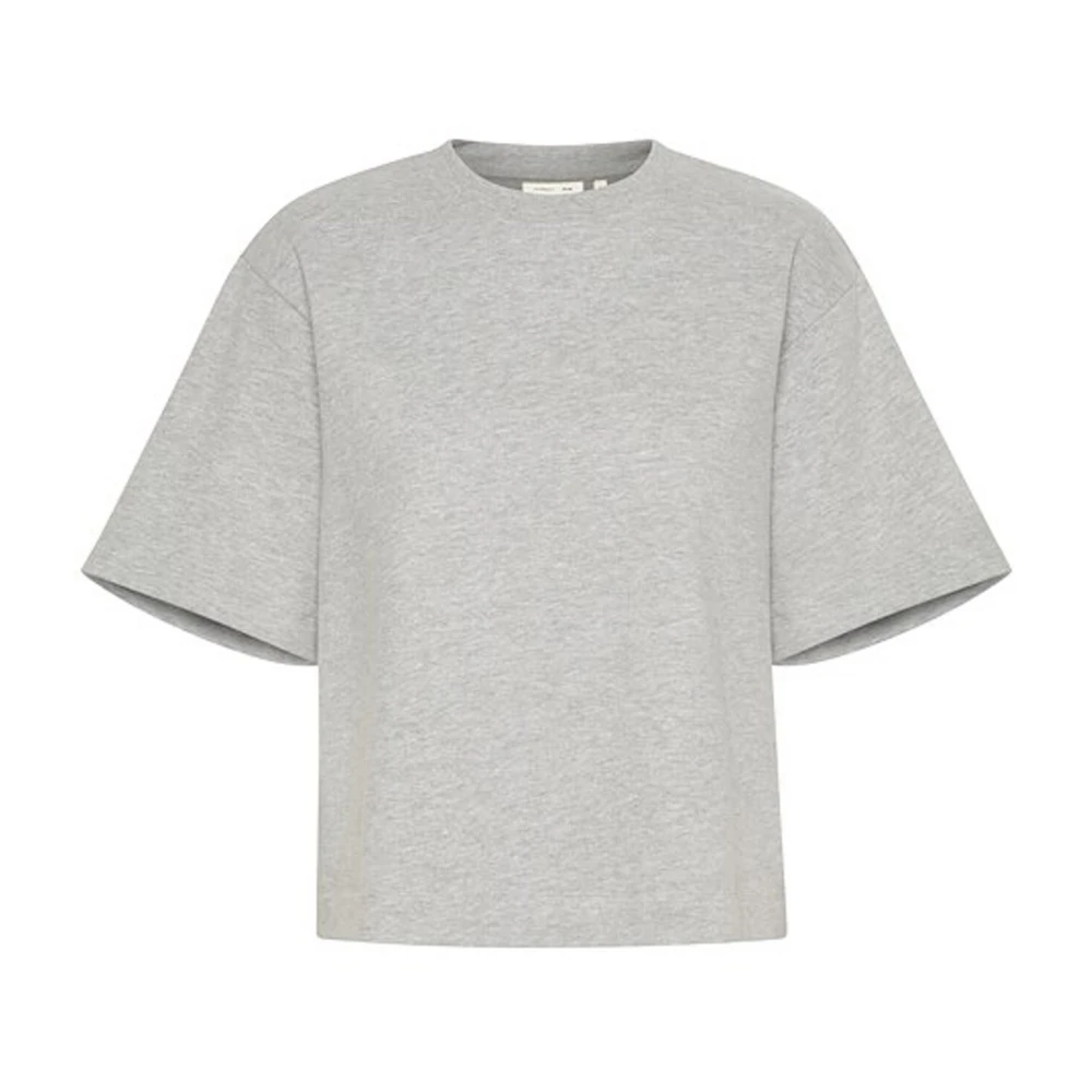 InWear Lichtgrijs Melange Boxy Top Gray Dames