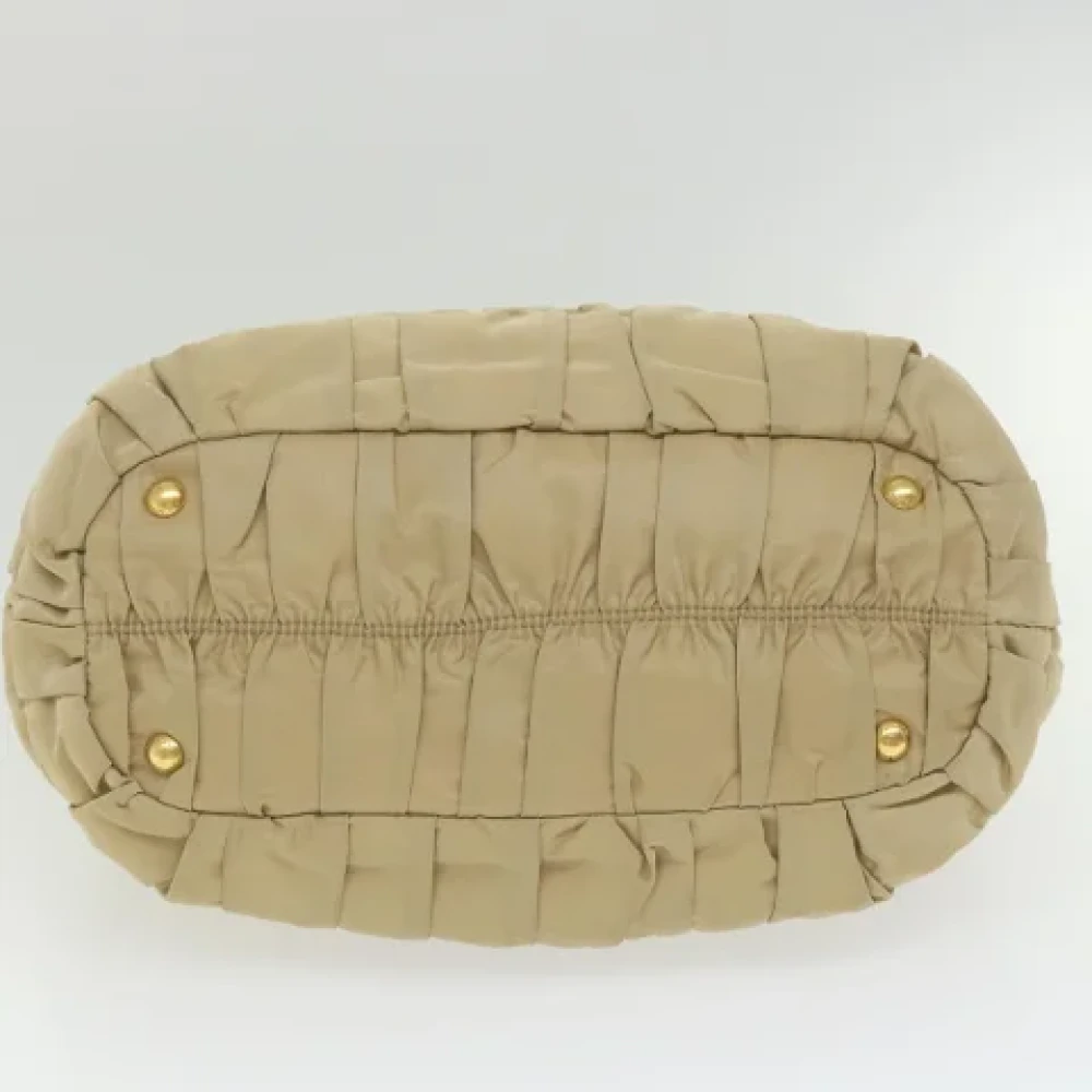 Prada Vintage Pre-owned Fabric prada-bags Beige Dames