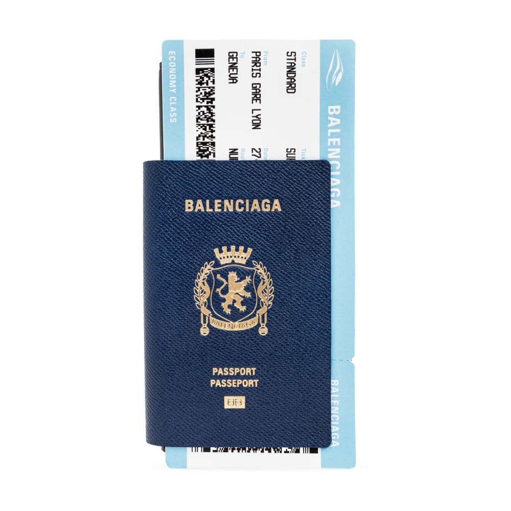 Balenciaga Men's Blue Card Holder - Wallets & Cardholders - One Size - Accessories