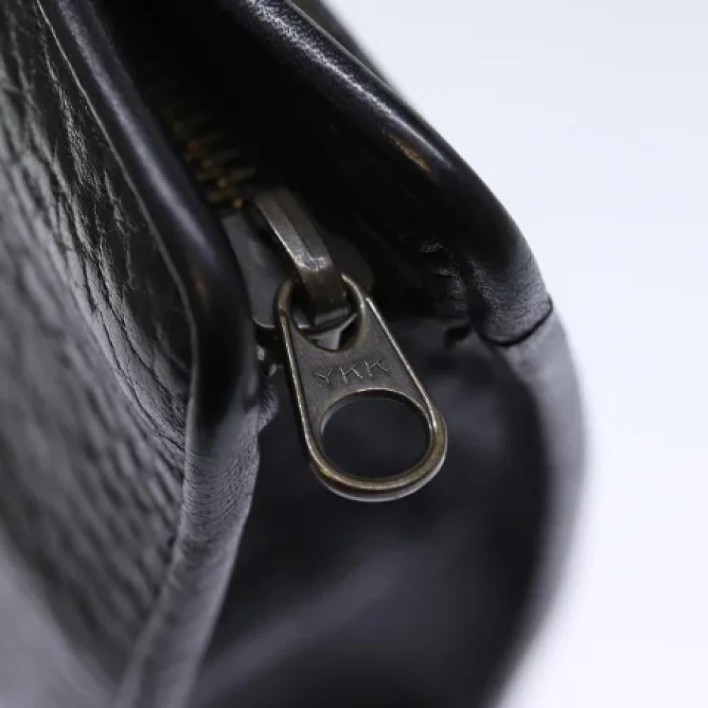 Burberry Vintage Pre-owned Leather clutches Black Dames