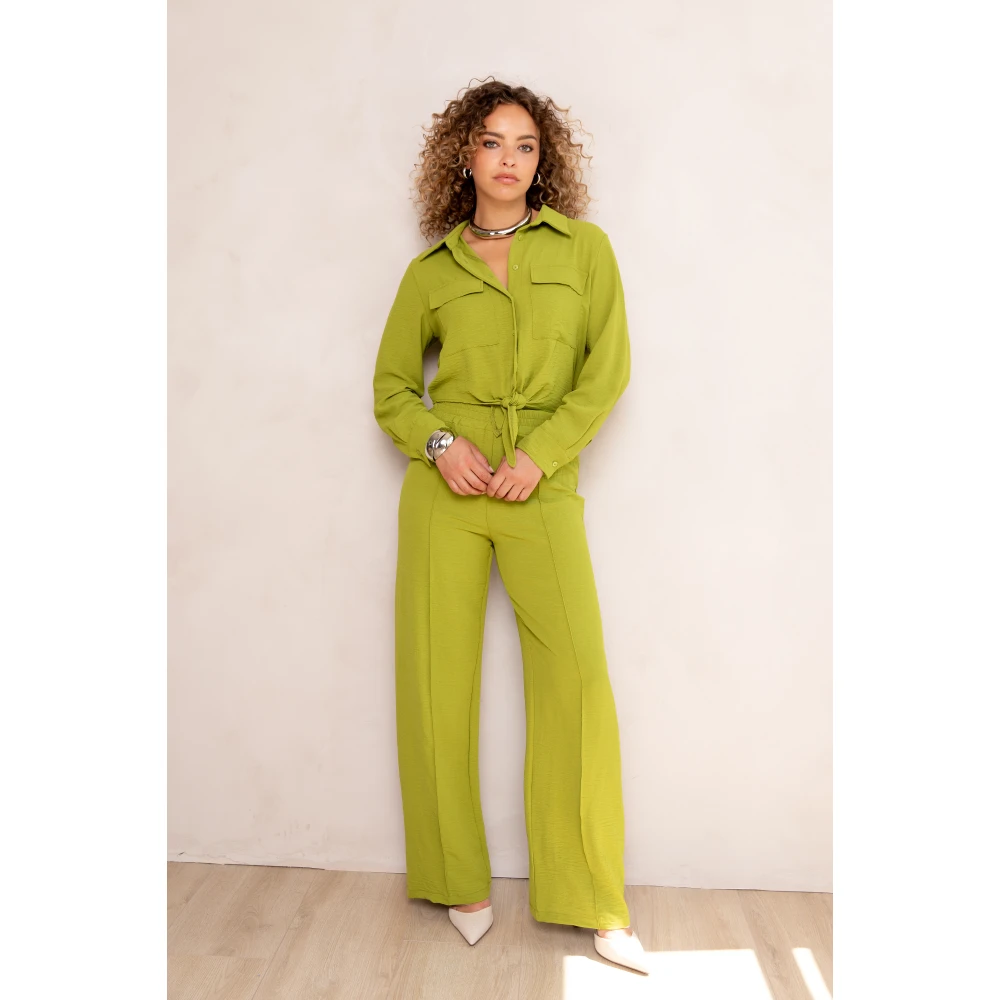 Freebird Groene Bloemenblouse Green Dames