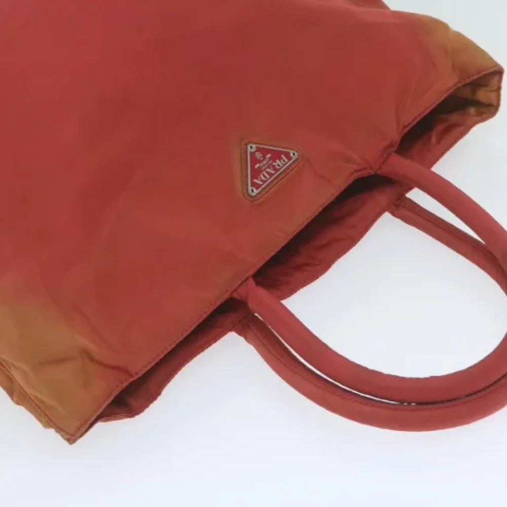 Prada Vintage Pre-owned Nylon handbags Red Dames