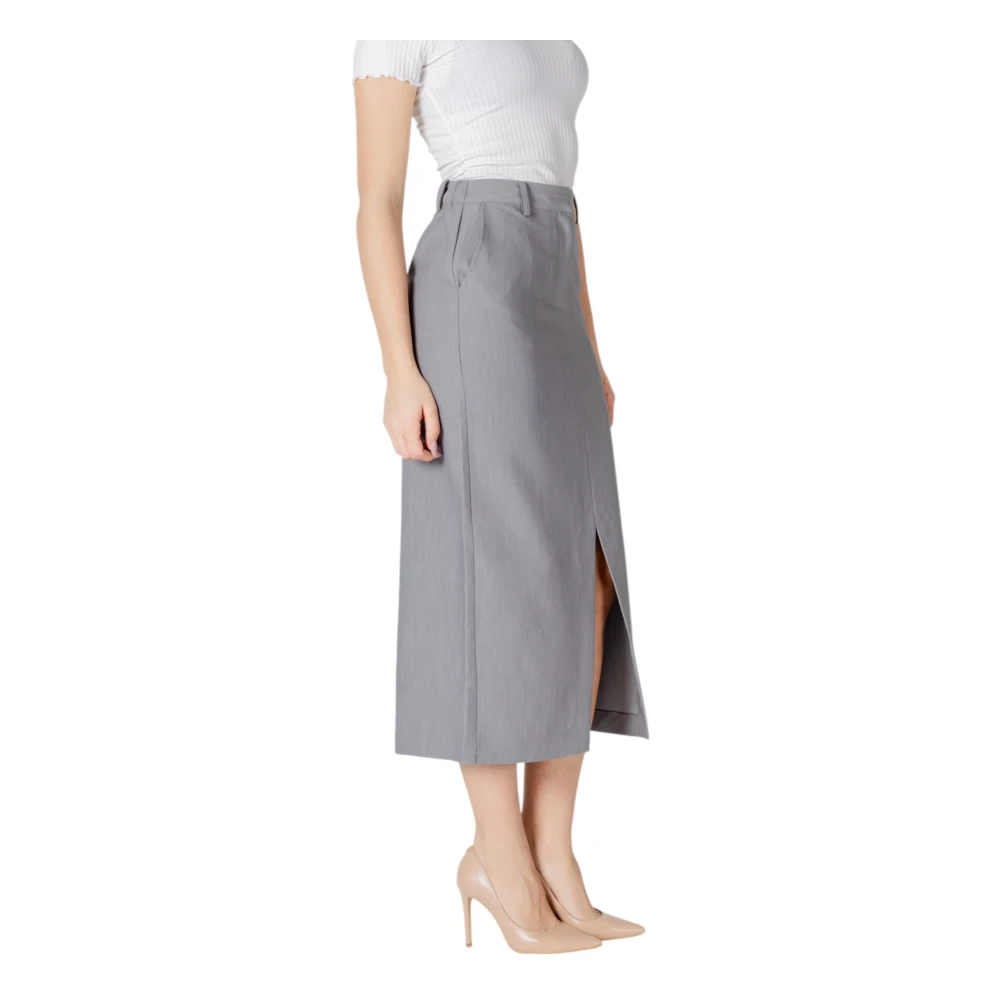 Ichi Dames Lange Jurk Collectie Gray Dames
