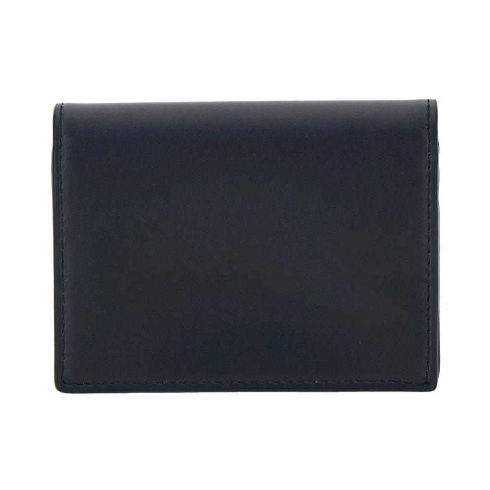 Dolce & Gabbana Zwarte Leren Portemonnee Kaarthouder Black Heren