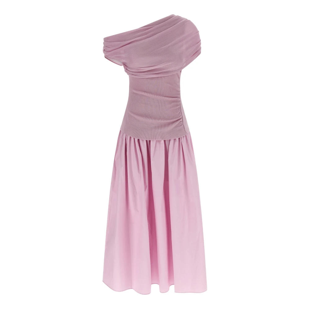Self Portrait Women's Pink Draped Knit Midi Dress - Party Dresses - 2XS - Dresses