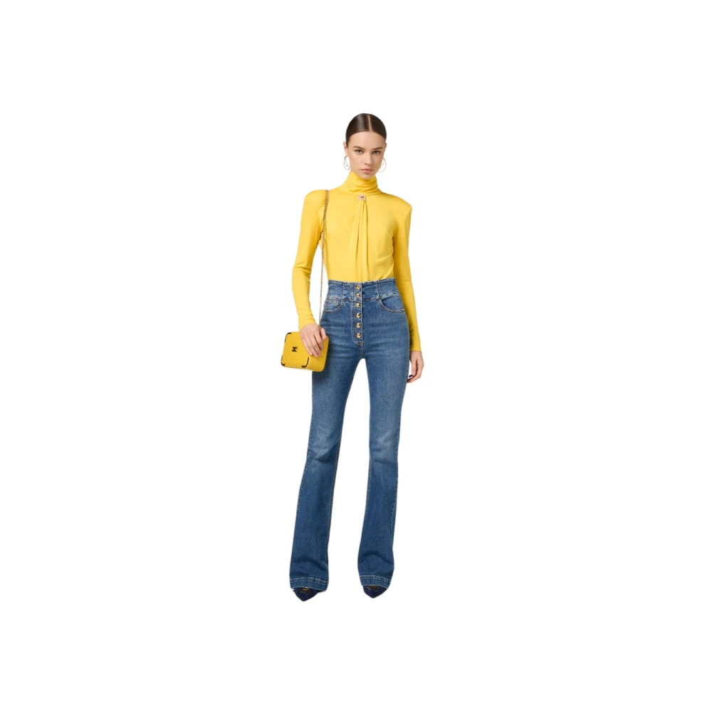 Elisabetta Franchi Stijlvolle Denim Jeans voor Vrouwen Blue Dames
