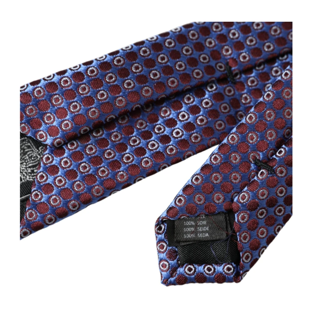 Dolce & Gabbana Blauw en paars zijden gestreepte das Multicolor Heren
