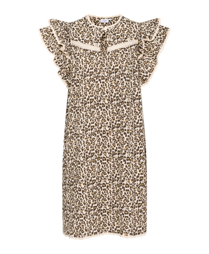 robe-a-imprime-leopard-avec-manches-a-volants
