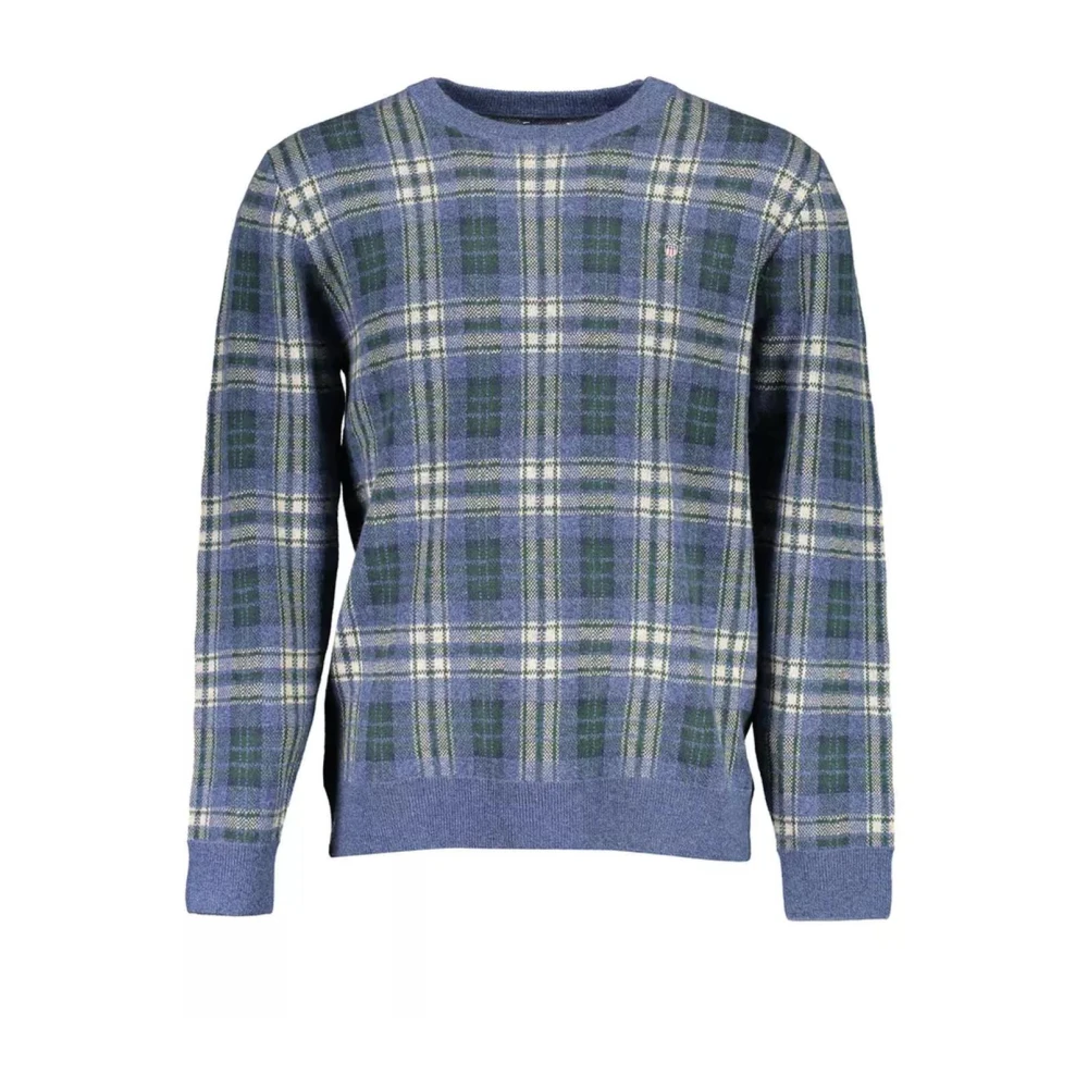 Gant Men's Blue Round-Neck Knitwear,, Crew Neck Jumper 2XL