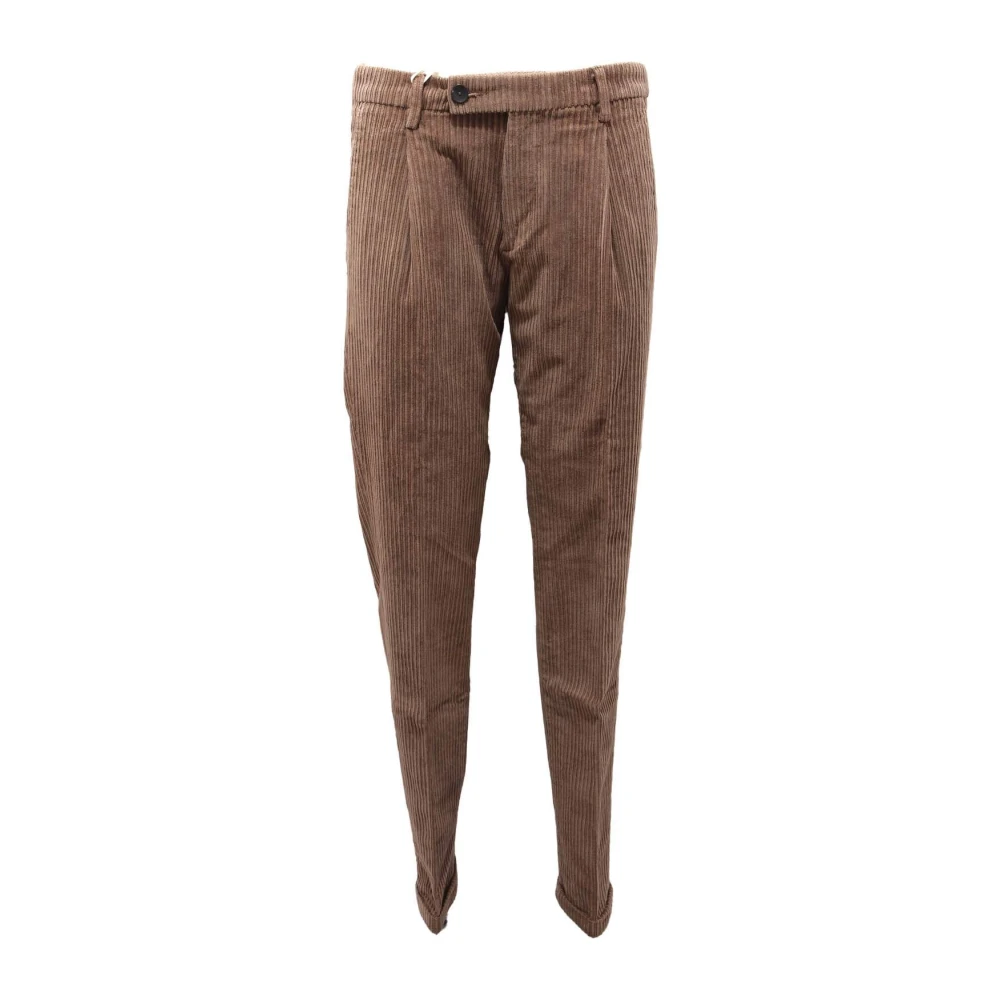 Michael Coal Men's Brown Chinos, W31, Velvet Trousers Slim Fit Corduroy Style