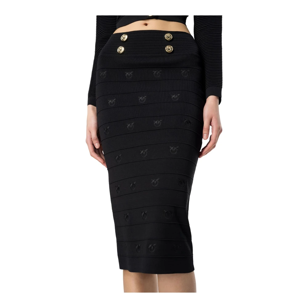 pinko Stijlvolle Rok voor Vrouwen Black Dames
