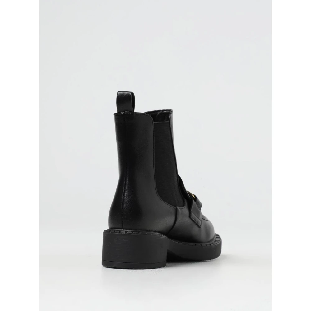 Twinset Chunky Heel Gold Buckle Enkellaarsjes