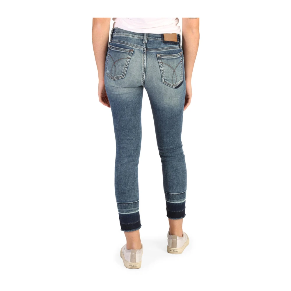 Calvin Klein Versleten Skinny Jegging Jeans Blue Dames