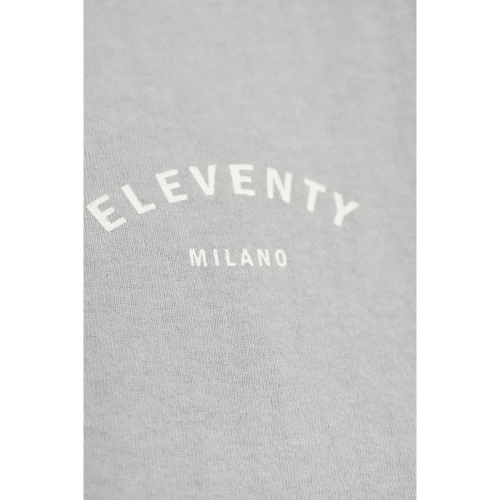 Eleventy T-shirt met bedrukt logo Gray Heren