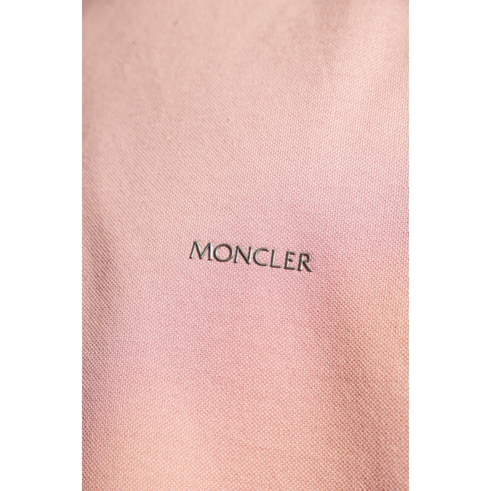 Moncler Polo shirt met logo Pink Heren