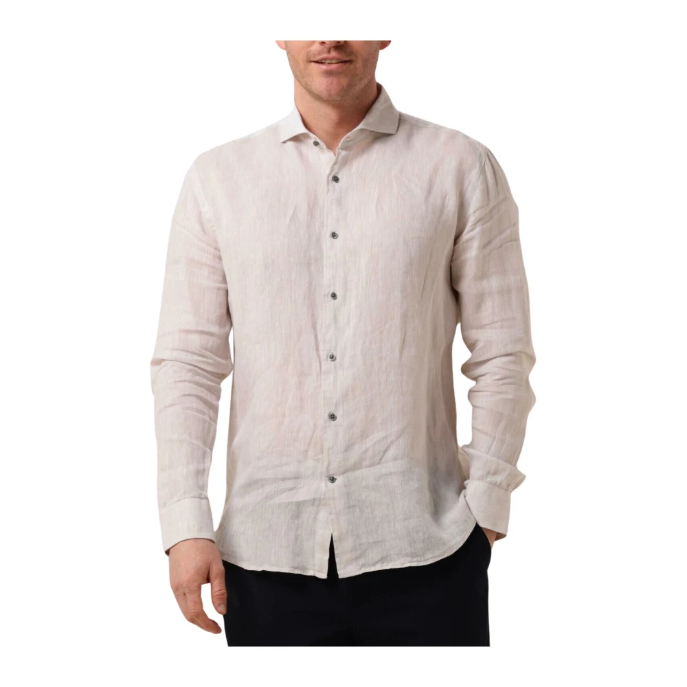Gentiluomo Casual Zand Overhemd Beige Heren