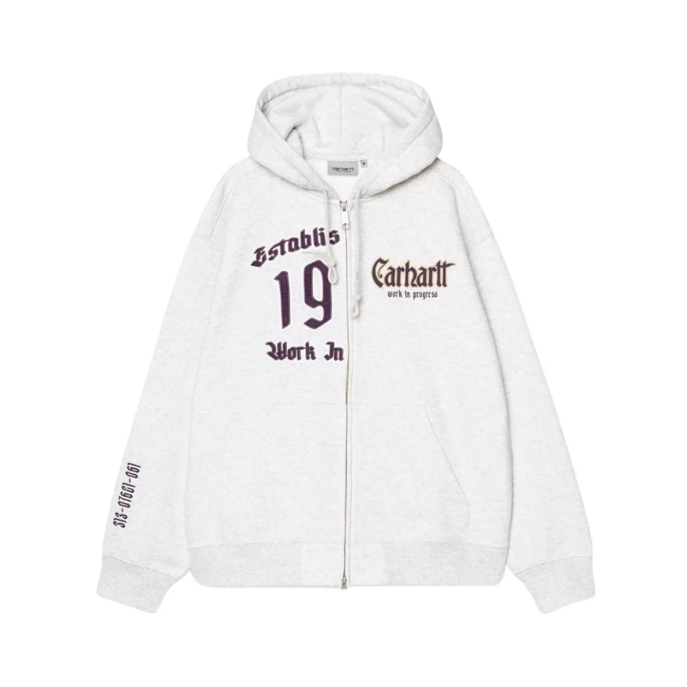 Carhartt Wip Men's Gray Hooded Dual Sweat Jacket