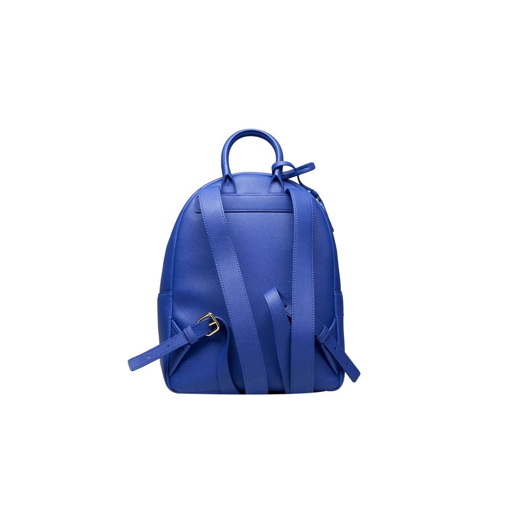 Love Moschino Blauwe Polyethyleen Rugzak met Verstelbare Banden Blue Dames