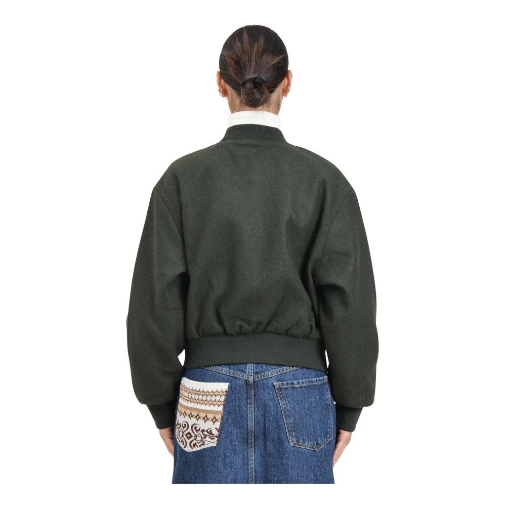 Only Groene Bomberjack Modern Ontwerp Green Dames